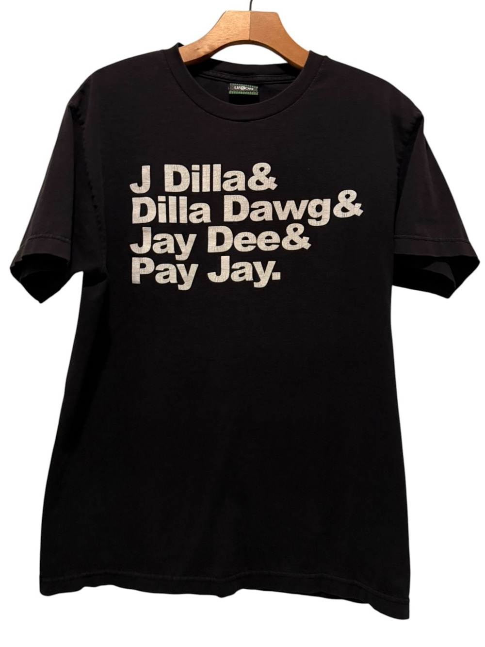 J Dilla Aliases Official Black Graphic T-Shirt Men’s Medium Hip Hop Rap Tee